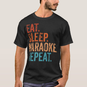 Eat Ssov Karaoke Repeat Funny Singer Vint T Shirt
