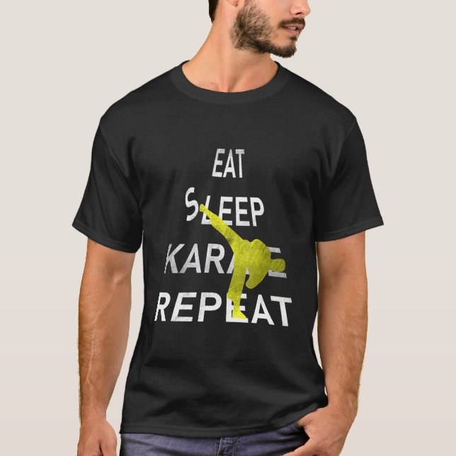 Eat Ssov Karate Repeat Funny Karate Quote Graphic T Shirt (Framsida)