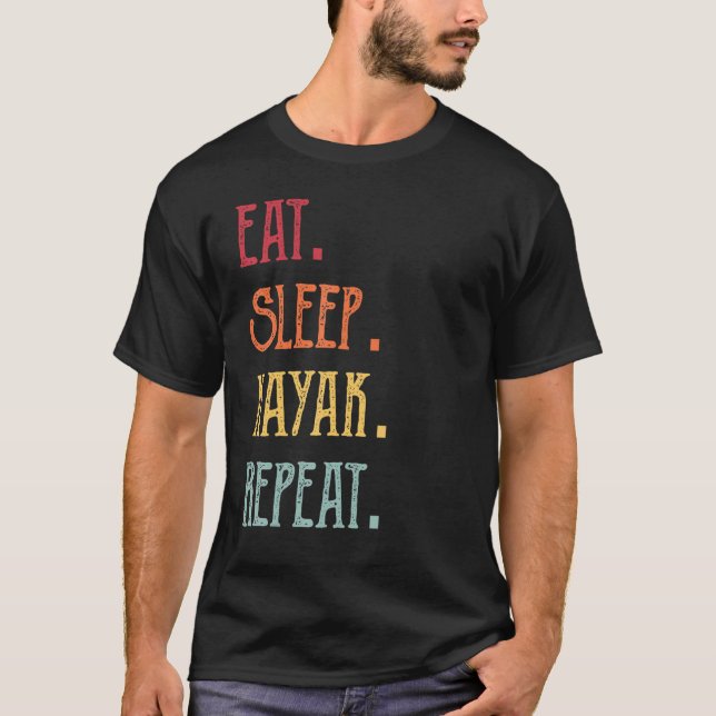 Eat Ssov Kayak Repeat T Shirt (Framsida)