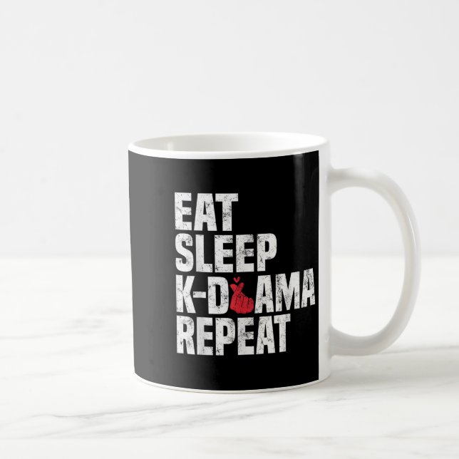Eat Ssov Kdrama Repeat Funny Koreanovela Koreanskt Kaffemugg (Höger)