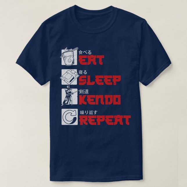 Eat Ssov Kendo Japansk Warrior Samurai Japan Mar T Shirt (Design framsida)