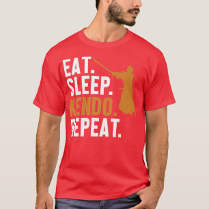 Eat Ssov Kendo Repeat Kata Kenjusu Shinai Samurai T Shirt