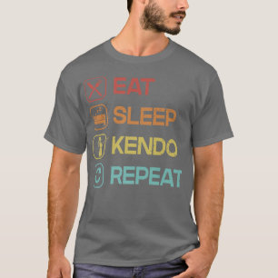 Eat Ssov Kendo Repeat Kenjusu Kata Shinai Samurai T Shirt