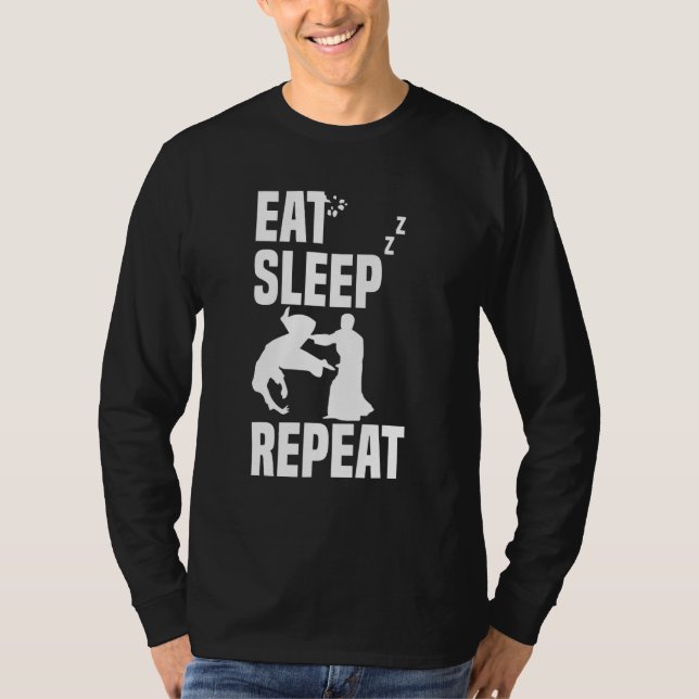 Eat Ssov Kokyu Nage Aikido Repeat Aaikido Techniq T Shirt (Framsida)