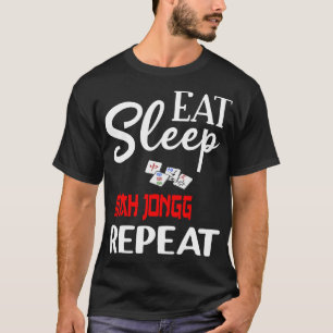 Eat Ssov Mah Jongg Repeat Roligt Jokers Tile Game T Shirt