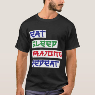 Eat Ssov Mahjong Repeat Mahjong Cards Mahjong Pla T Shirt