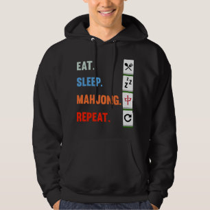 Eat Ssov Mahjong Repeat Mahjong Game Player Games Hoodie
