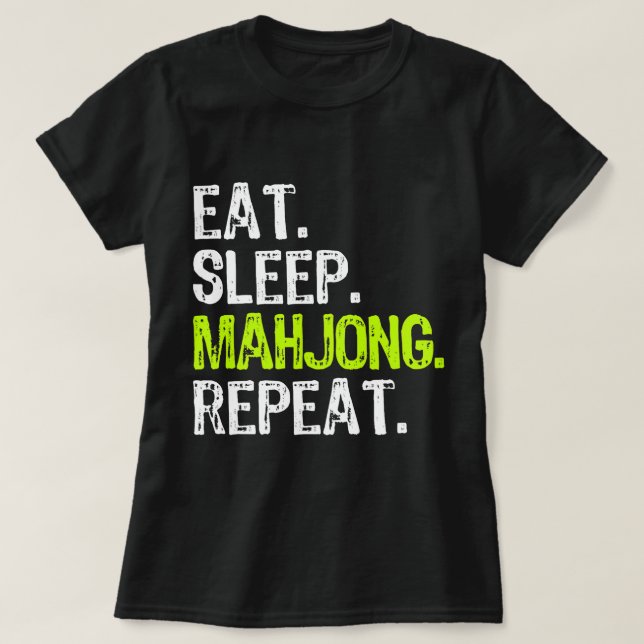 Eat Ssov Mahjong Repeat Player Funny T Shirt (Design framsida)