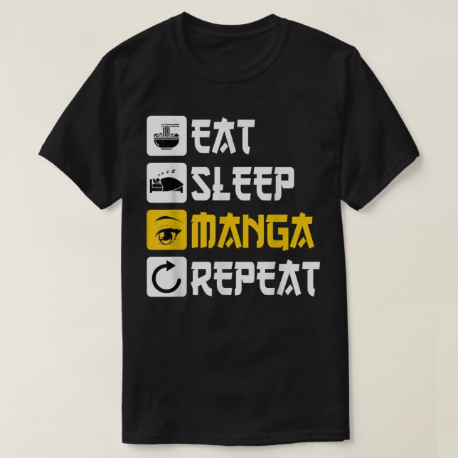 Eat Ssov Manga Repeat anime Japan säger Cosplay  T Shirt (Design framsida)