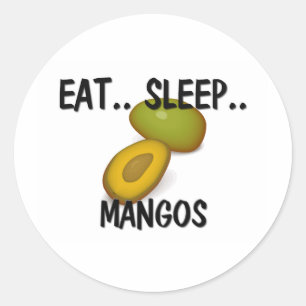 Eat Ssov MANGOS Runt Klistermärke