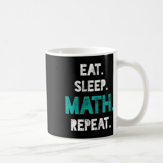 Eat Ssov Math Repeat Funny Math Teacher Gift Kaffemugg (Höger)