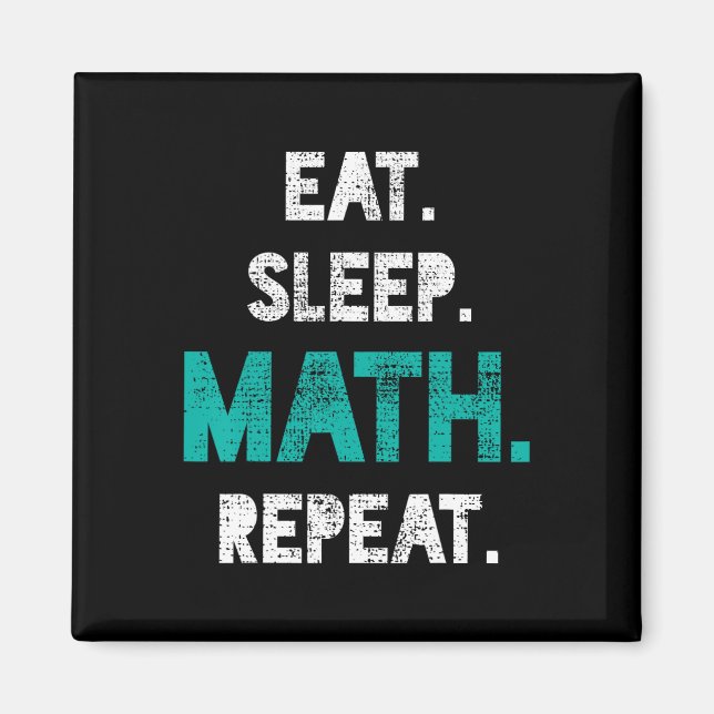 Eat Ssov Math Repeat Funny Math Teacher Gift Magnet (Framsidan)