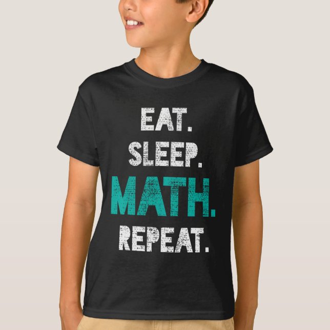 Eat Ssov Math Repeat Funny Math Teacher Gift T Shirt (Framsida)
