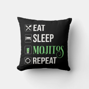 Eat Ssov Mojitos Repeat Kudde