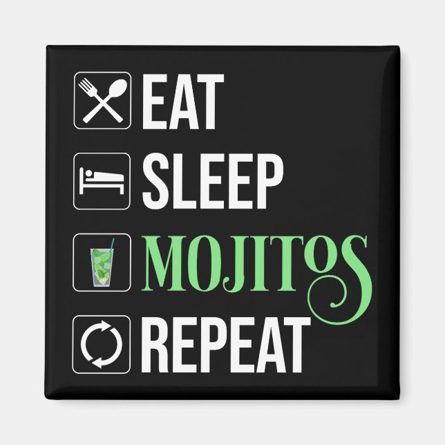 Eat Ssov Mojitos Repeat Magnet (Framsidan)