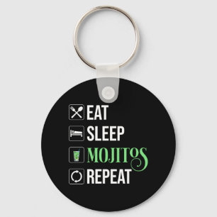 Eat Ssov Mojitos Repeat Nyckelring