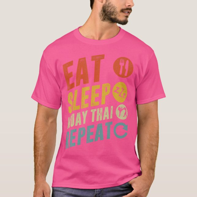 Eat Ssov Muay Thai Repeat Muay Thai T Shirt (Framsida)