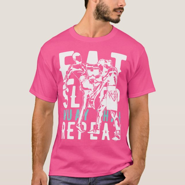 Eat Ssov Muay Thai Repeat Muay Thai T Shirt (Framsida)