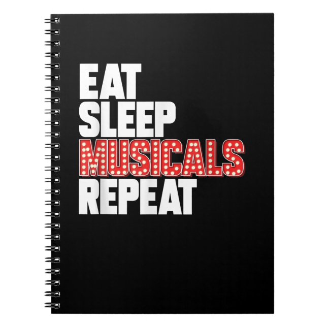 Eat Ssov Musicals Repeterar Broadway Actress Anteckningsbok (Framsidan)