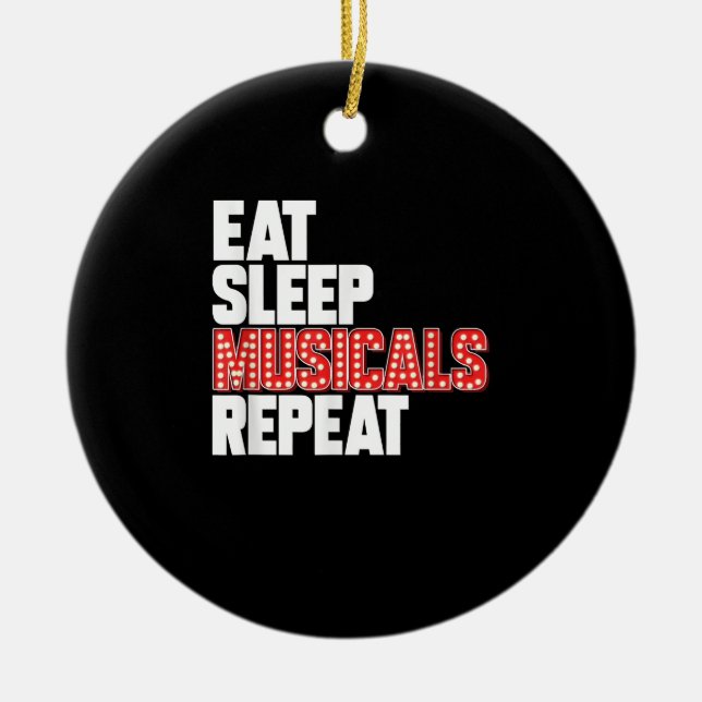 Eat Ssov Musicals Repeterar Broadway Actress Julgransprydnad Keramik (Framsidan)