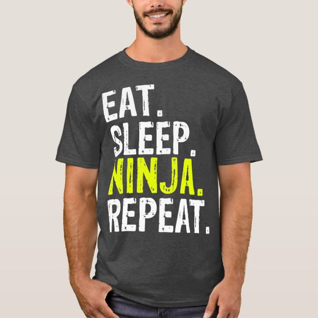 Eat Ssov Ninja Repeat Gift (2) T Shirt (Framsida)