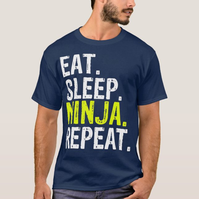 Eat Ssov Ninja Repeat Gift (2) T Shirt (Framsida)