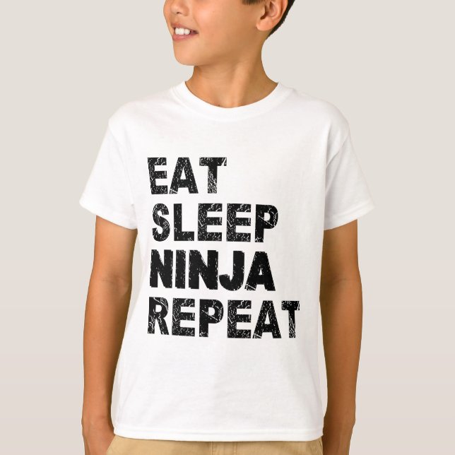 Eat Ssov Ninja Repeat T Shirt (Framsida)