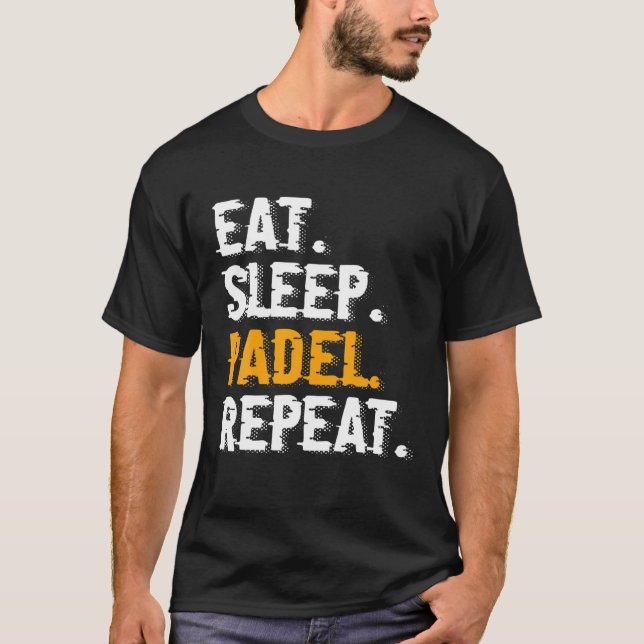 Eat Ssov Padel Repeat Funny Padel Tennis Gift T Shirt (Framsida)