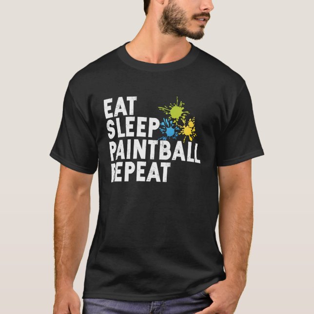 Eat Ssov Paintball Painter Soft Airsoft Player ai T Shirt (Framsida)