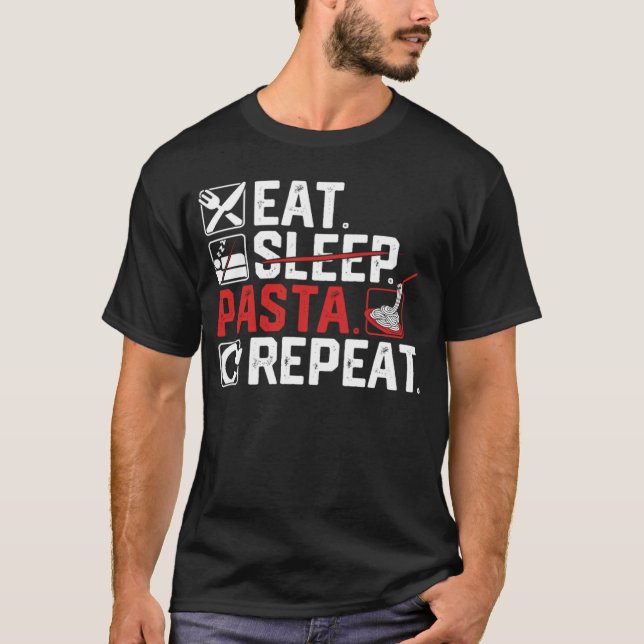 Eat Ssov Pasta Repeat Italy Food & Pasta T Shirt (Framsida)