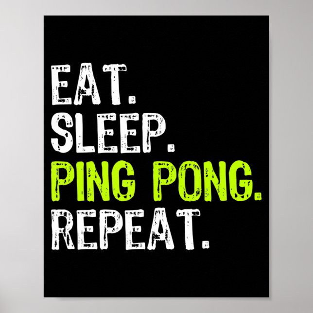 Eat Ssov Ping Pong Bord Tennis Player PingPong F Poster (Framsidan)