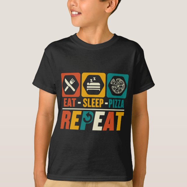 Eat Ssov Pizza Repeat - Lo - Lo - Lo - Lo - Lä T Shirt (Framsida)