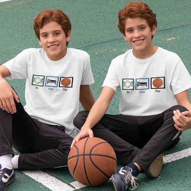Eat Ssov Play Basketball Funny Iports Kids T Shirt (Skapare uppladdad)