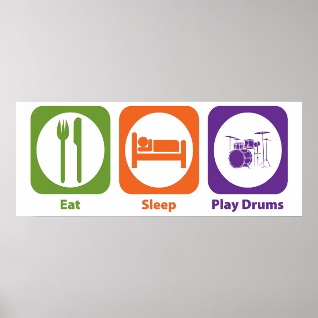 Eat Ssov Play Drums Poster (Framsidan)