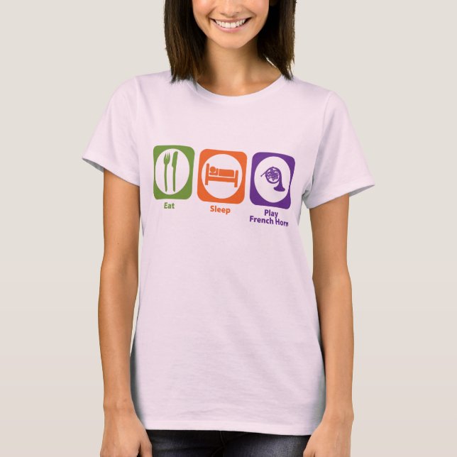 Eat Ssov Play-Fransk Horn Tee Shirt (Framsida)
