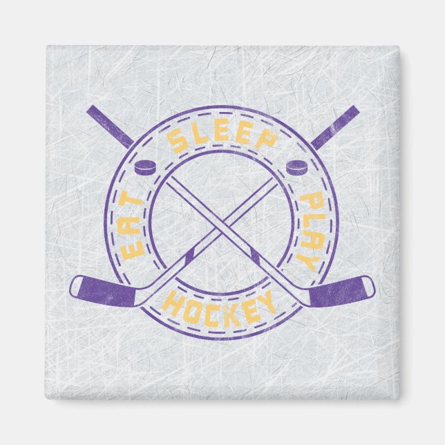 Eat Ssov Play Hockey Magnet (Framsidan)