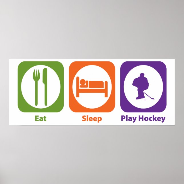 Eat Ssov Play Hockey Poster (Framsidan)