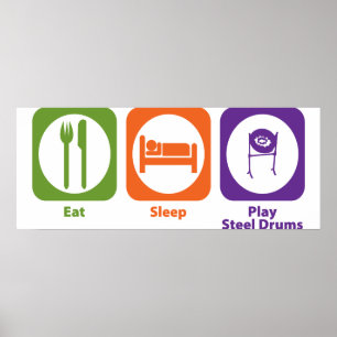 Eat Ssov Play Steel Drums Poster