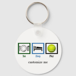 Eat Ssov Play Tennis Nyckelring