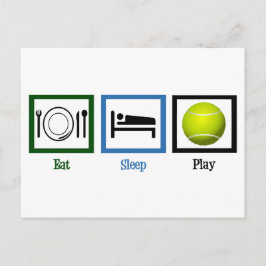 Eat Ssov Play Tennis Vykort