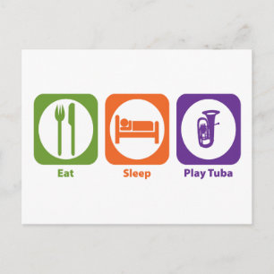 Eat Ssov Play Tuba Vykort