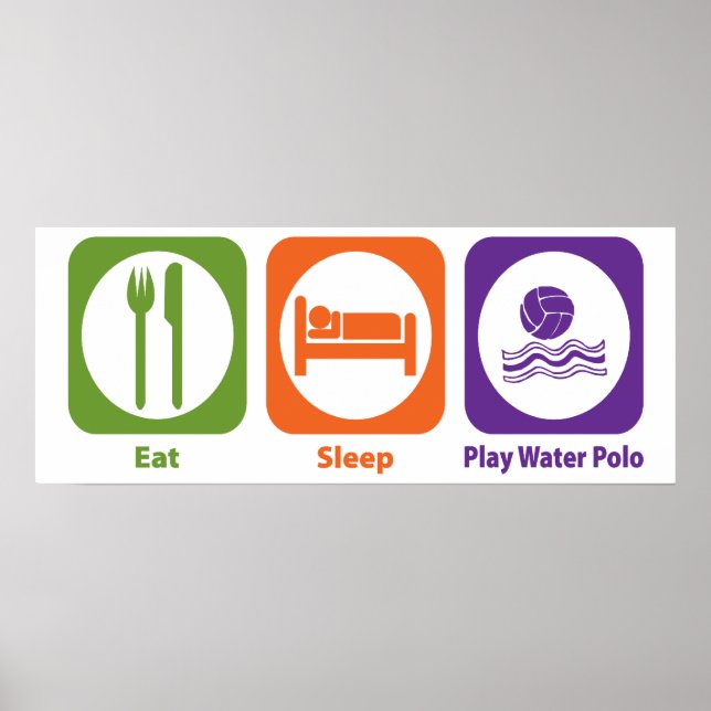 Eat Ssov Play Vatten Polo Poster (Framsidan)