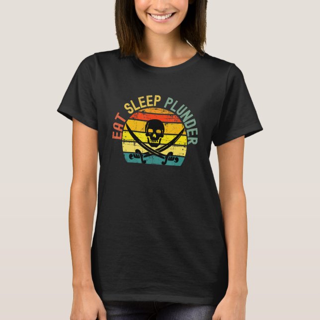 Eat Ssov Plunder Pirat Party T Shirt (Framsida)