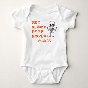 Eat Ssov Poop Repea Cute oktober Nyfödd Skeleton T Shirt