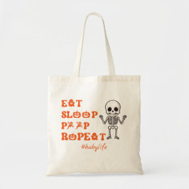 Eat Ssov Poop Repea Cute oktober Nyfödd Skeleton Tygkasse