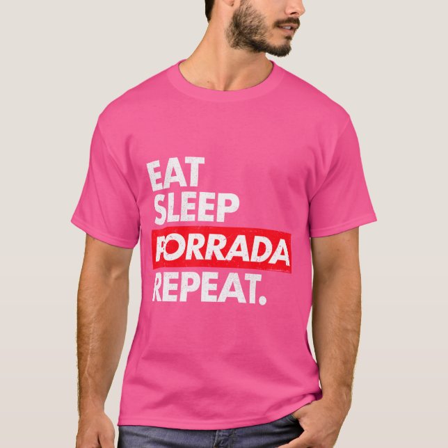 Eat Ssov Porrada Repeat Bjj Jiu Jitsu Varje dag T Shirt (Framsida)