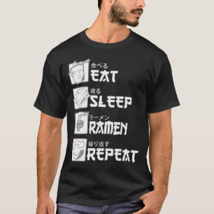 Eat Ssov Ramen Upprepa japanska Noodles Anime Girl T Shirt