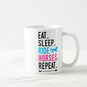 Eat Ssov Ride Horses Repeat Horse Ride Equestrian Kaffemugg