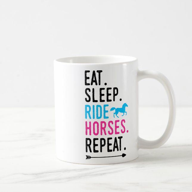 Eat Ssov Ride Horses Repeat Horse Ride Equestrian Kaffemugg (Höger)