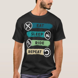 Eat Ssov Ride Repeat Motorcykel Funny Biker Rider T Shirt